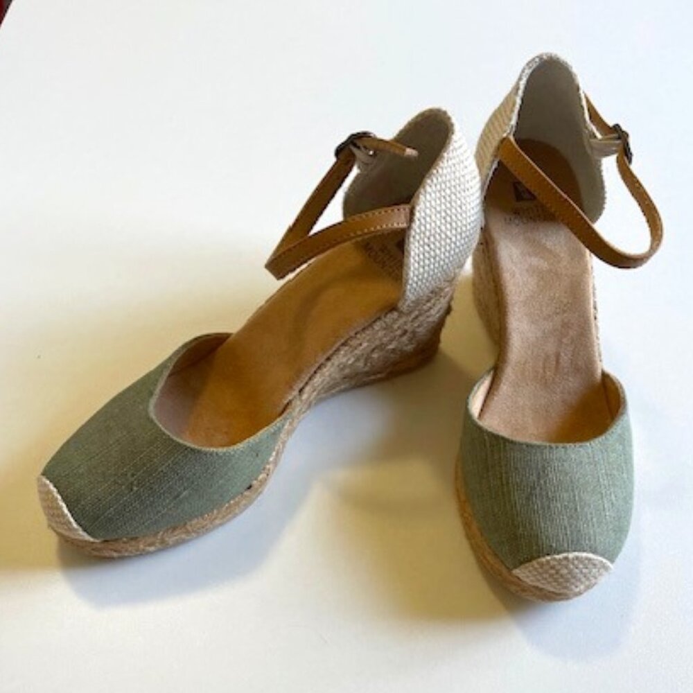 White Mountain | Women's Mamba Espadrille Wedges | Moss Green